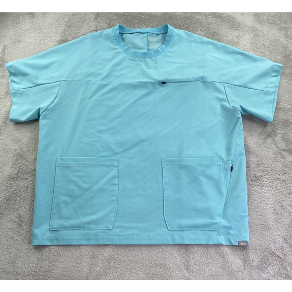 Figs Shirts Figs Scrub Top Mens Xl Blue Medical Nursing Doctor